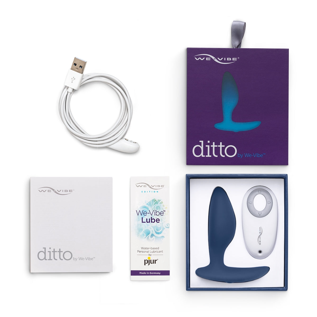We-Vibe® Ditto - Plug Anal Vibrant - Bleu