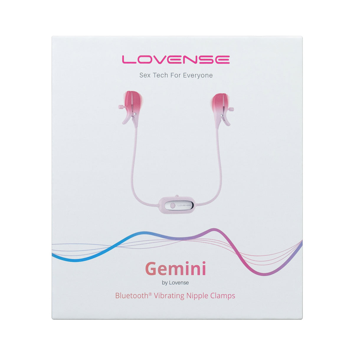 Lovense - Gemini - Bluetooth® Vibrating Nipple Clamps - Pink