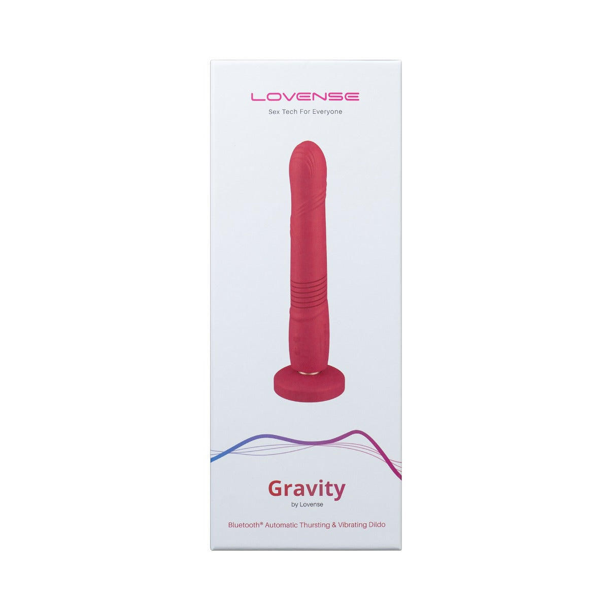 Lovense - Gravity - Bluetooth® Automatic Thrusting & Vibrating Dildo - Red