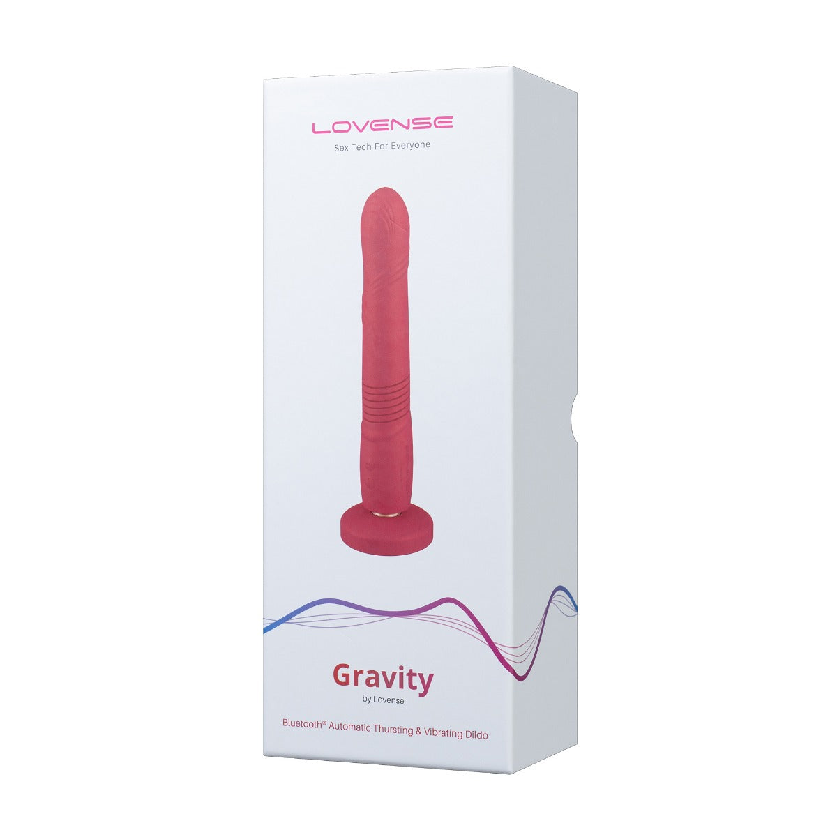 Lovense - Gravity - Bluetooth® Automatic Thrusting & Vibrating Dildo - Red