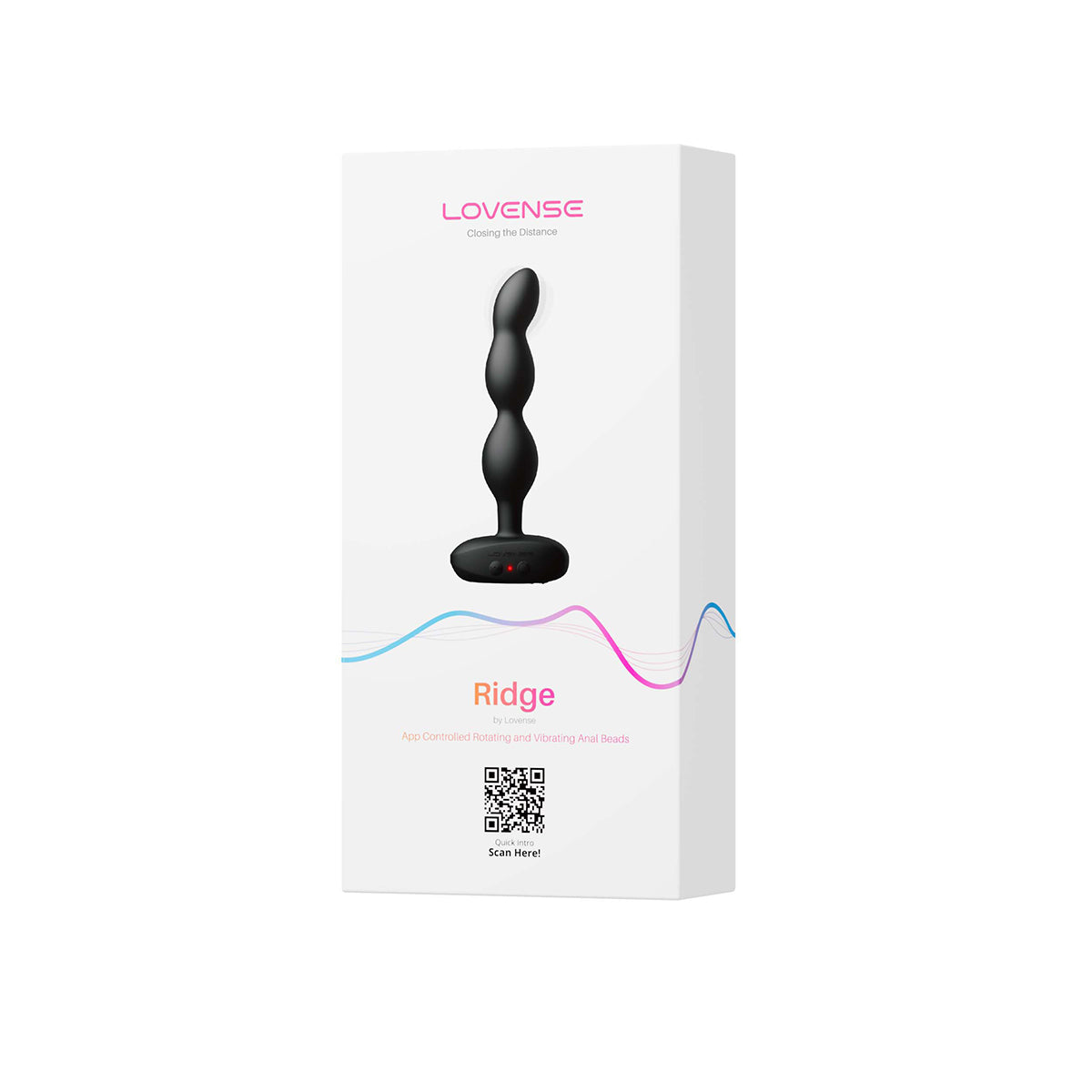 Lovense - Ridge Vibrating / Rotating Anal Beads - Black