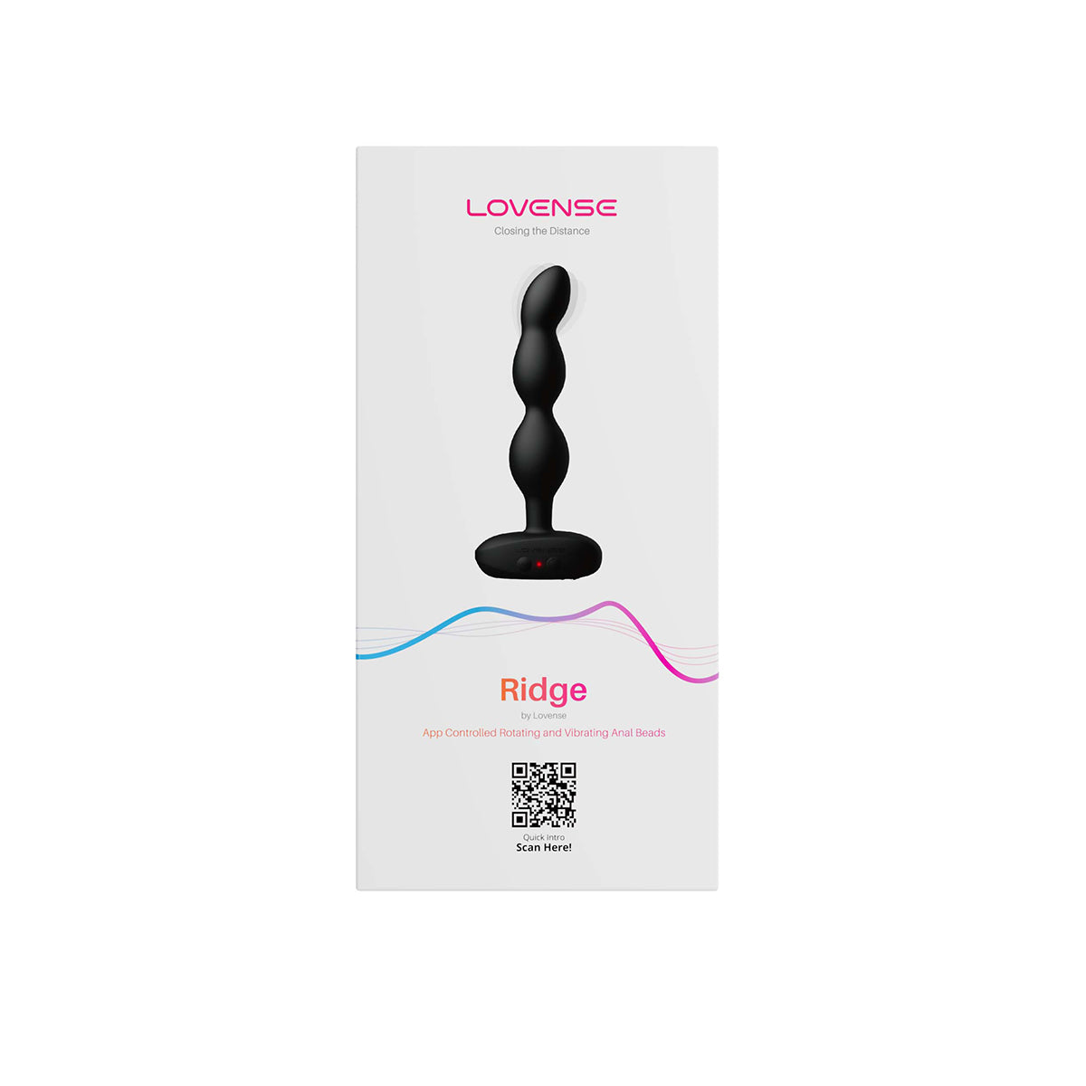 Lovense - Ridge Vibrating / Rotating Anal Beads - Black