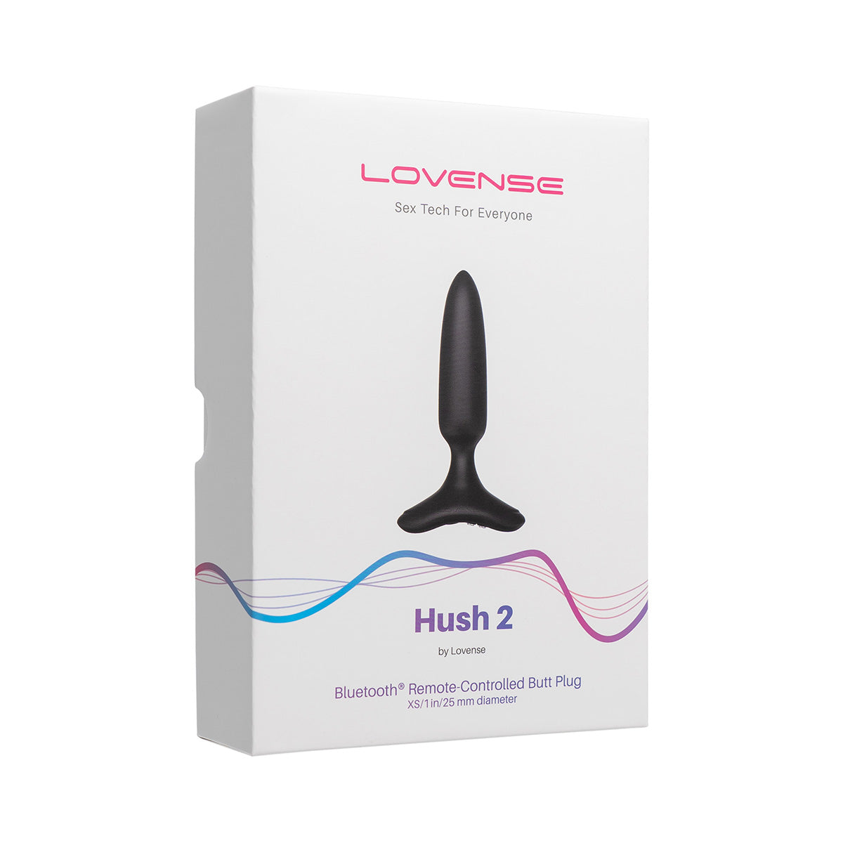 Lovense - Hush 2 Vibrating Bluetooth® Remote-Controlled Butt Plug - 1" - Black