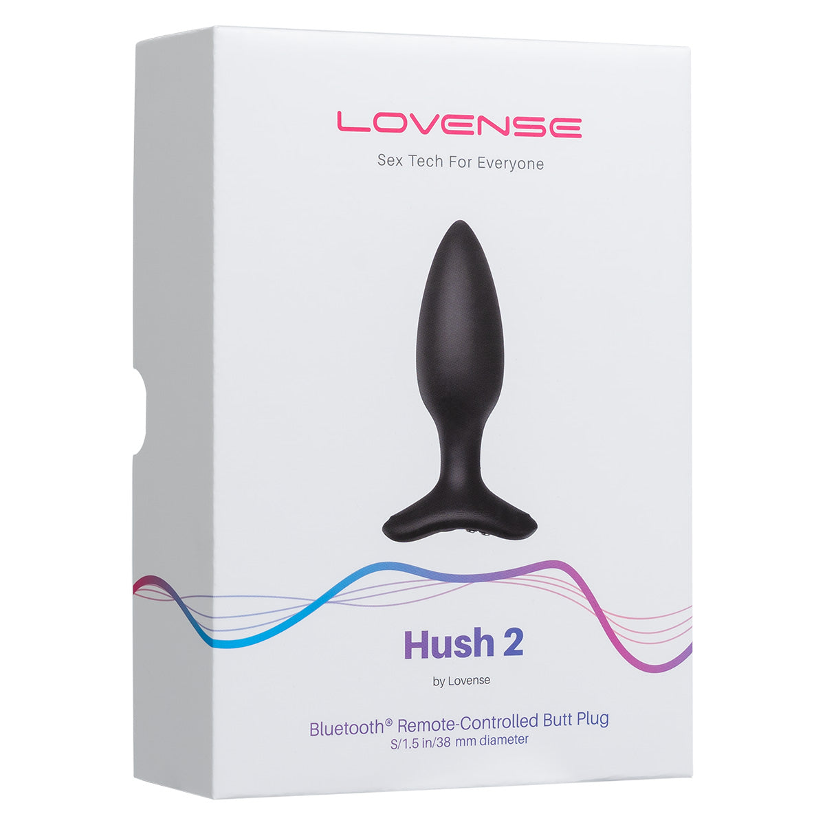 Lovense - Hush 2 - Vibrating Remote-Controlled Butt Plug - 1.5" - Black