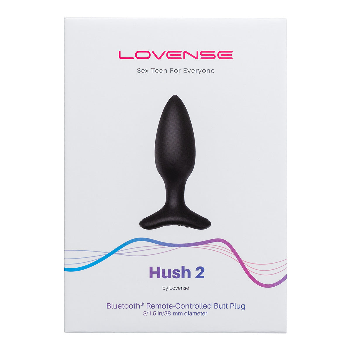 Lovense - Hush 2 - Vibrating Remote-Controlled Butt Plug - 1.5" - Black