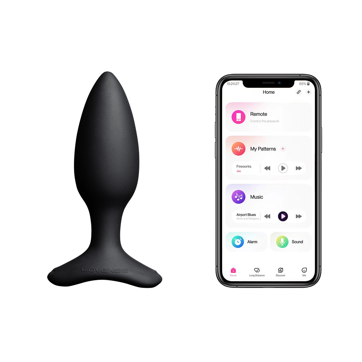 Lovense - Hush 2 - Vibrating Remote-Controlled Butt Plug - 1.5" - Black