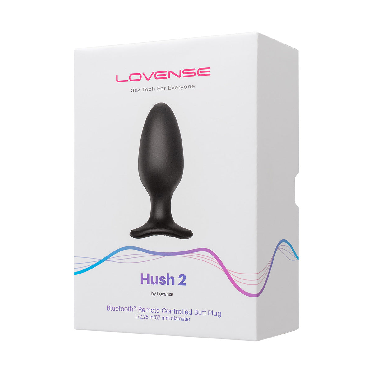 Lovense - Hush 2 Vibrating Bluetooth® Remote-Controlled Butt Plug - 2.25" - Black