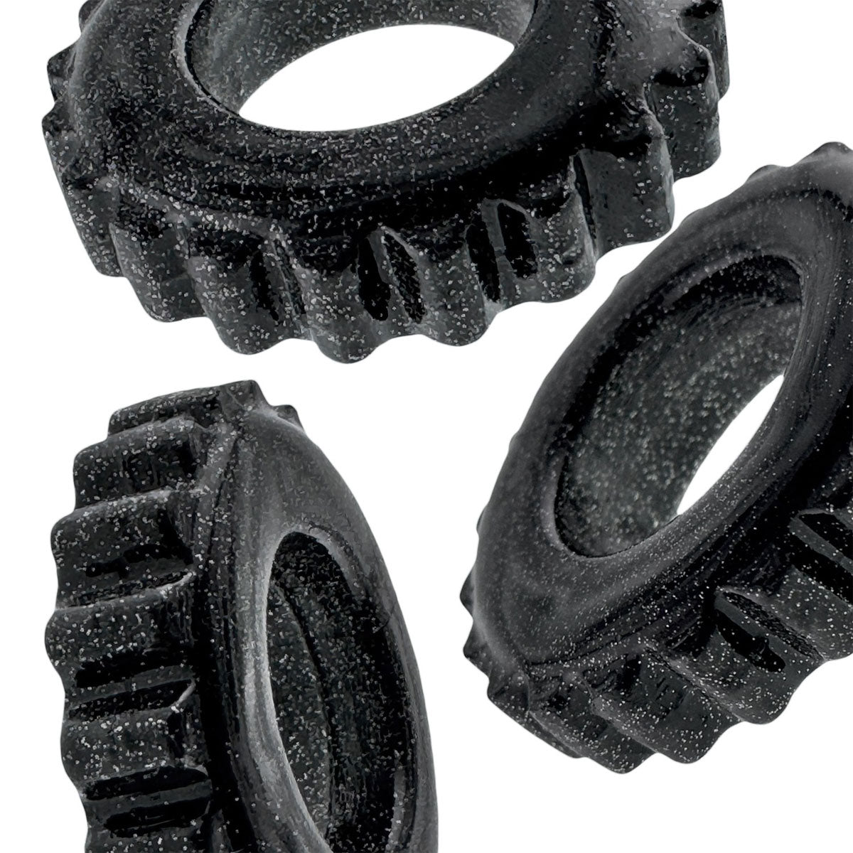 OXBALLS - Plushy Padded Cockring – Black Mica