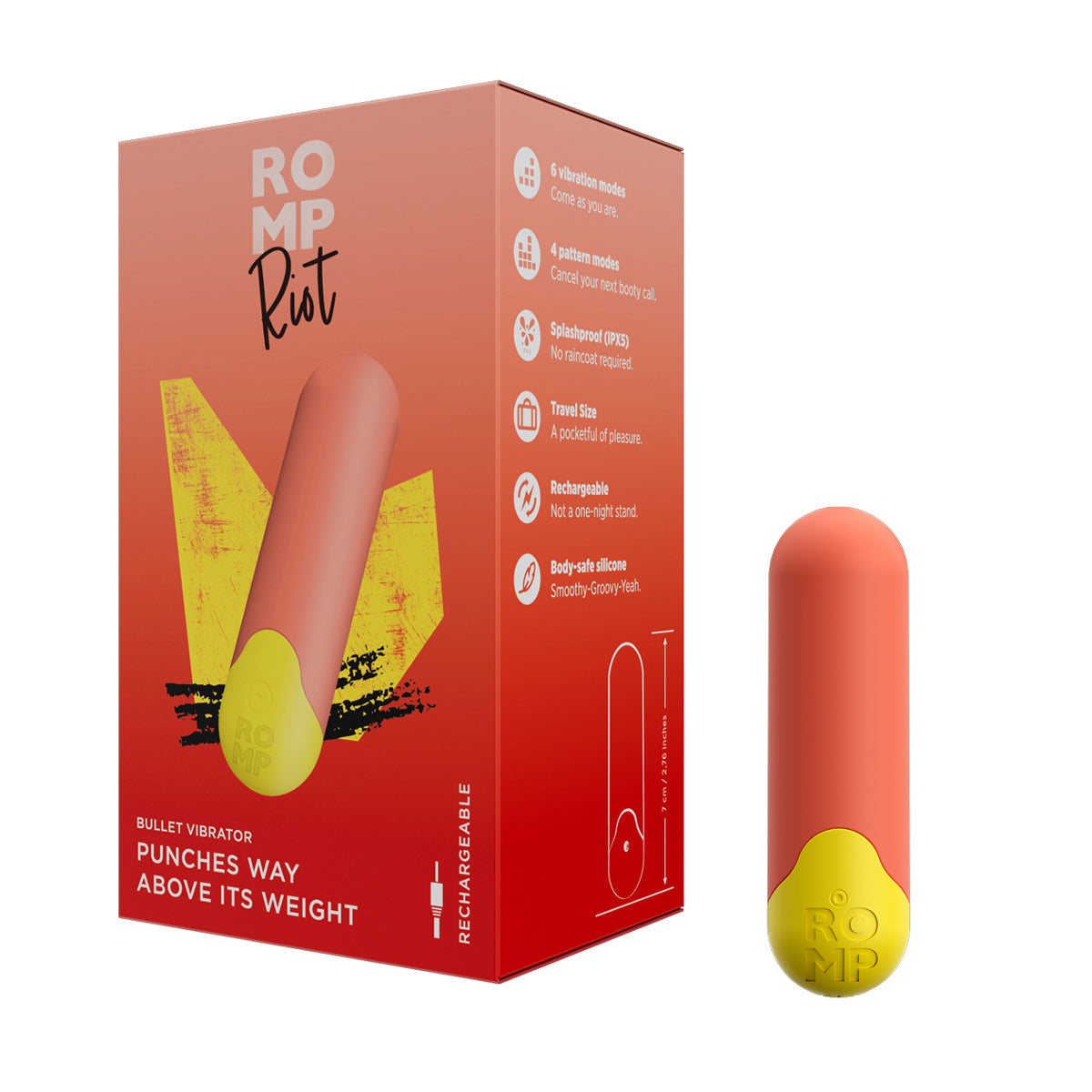 ROMP - Riot Bullet Vibrator - Orange