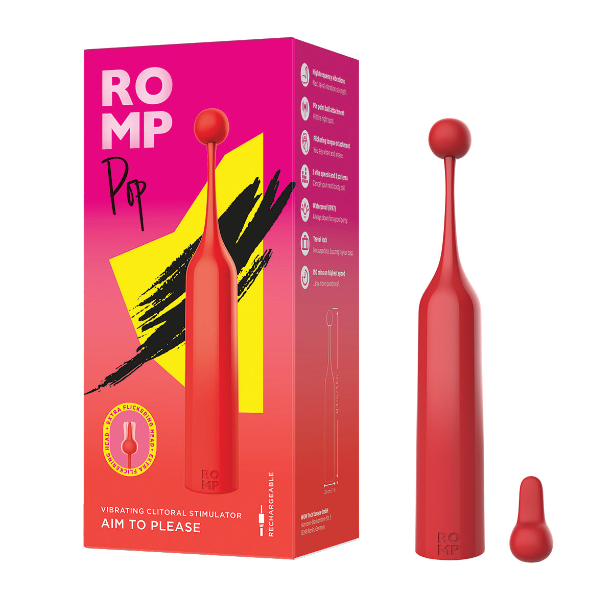 ROMP - POP - Clitoral Stimulator - Red