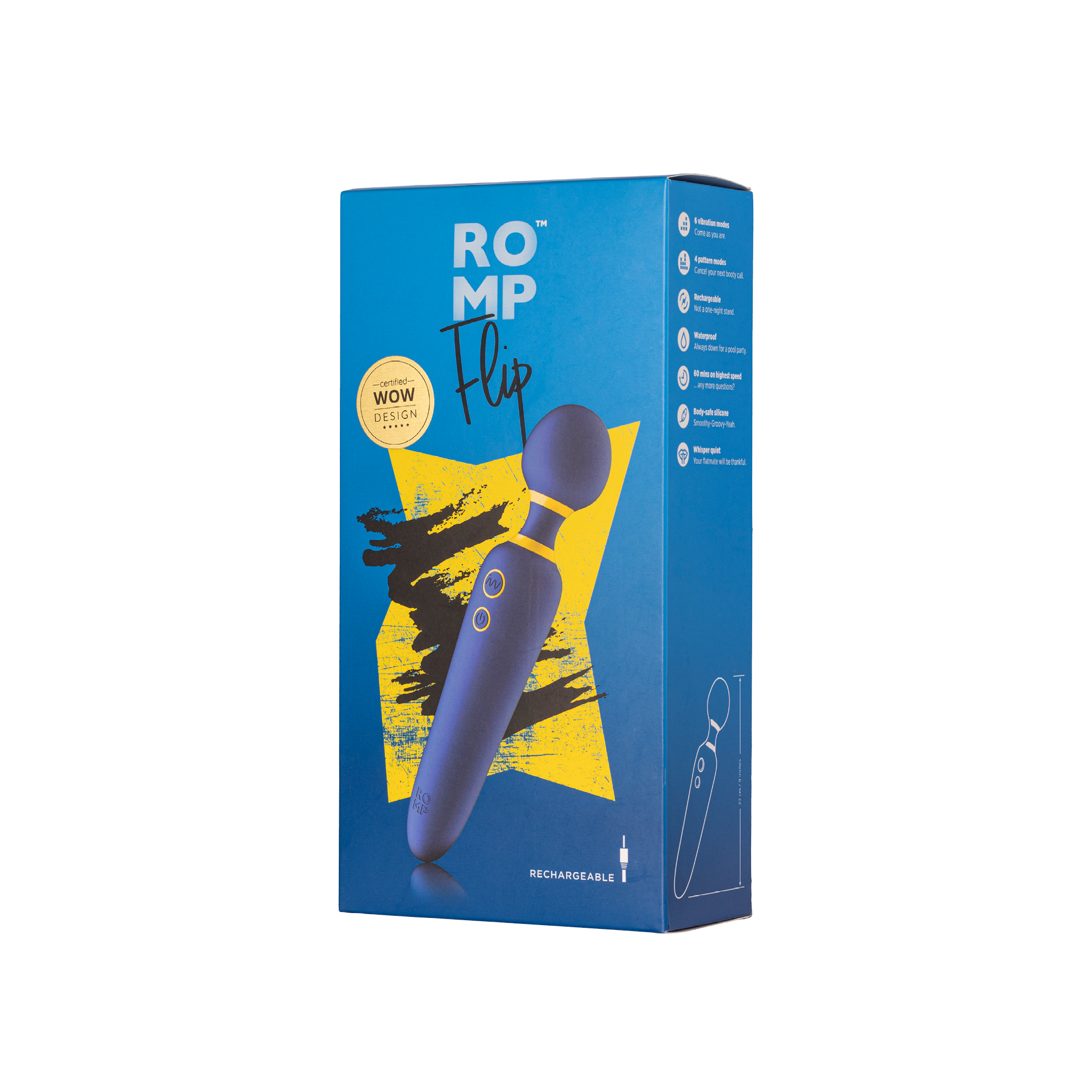 ROMP - Flip - Wand Massager - Blue