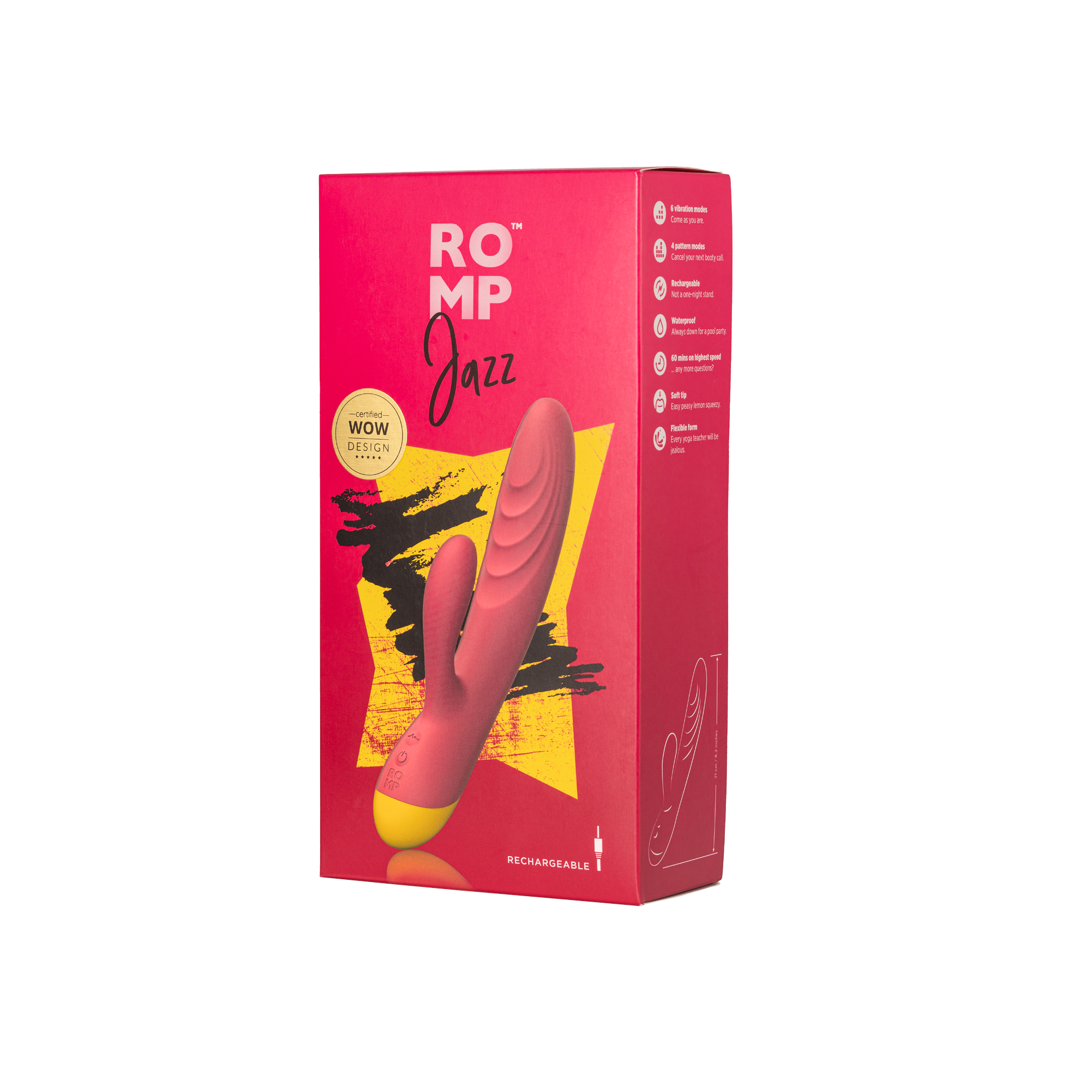 ROMP - Jazz - Dual Vibrator - Fuchsia