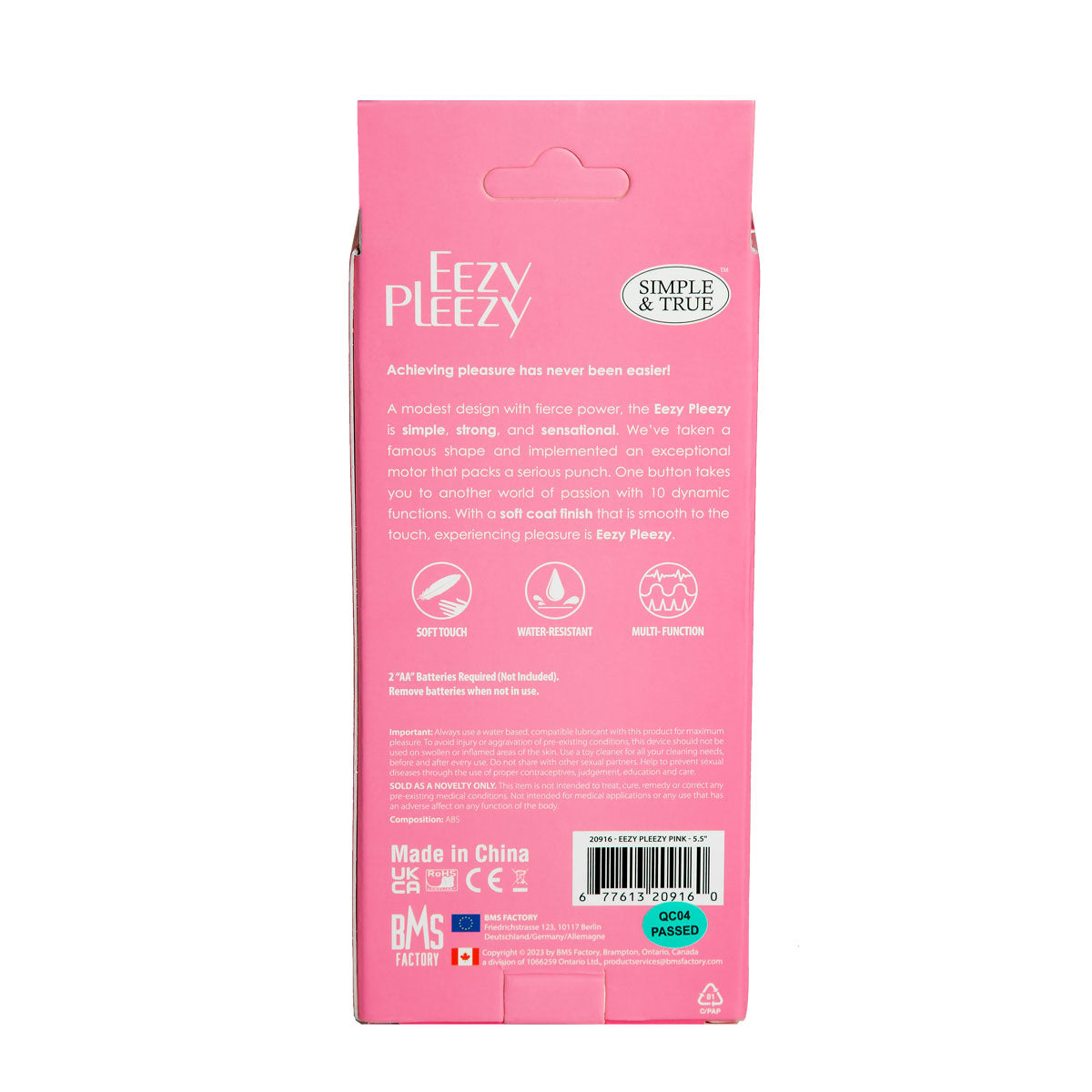 Eezy Pleezy - 5.5" Classic Vibrator - Pink