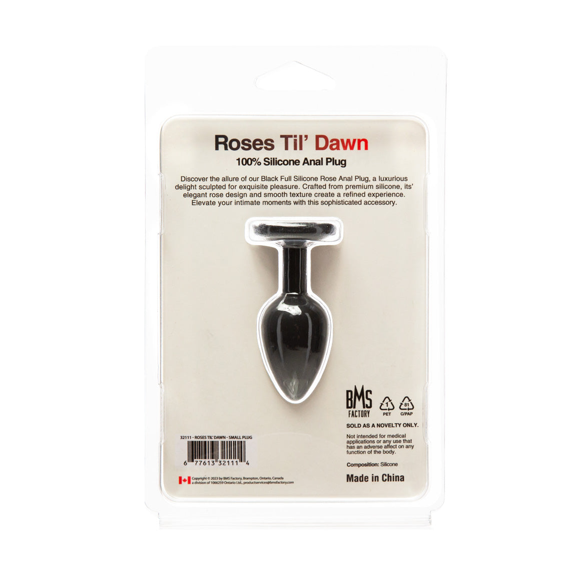 Roses Til' Dawn - Silicone Anal Plug - Small