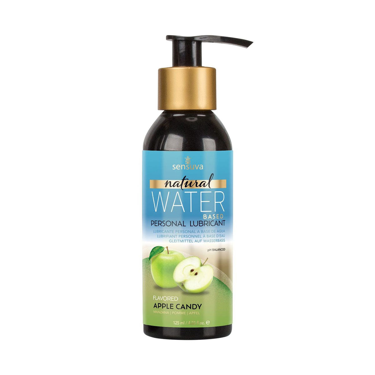 Sensuva Naturel à base d'eau – Hydratant intime aromatisé - 125 ml - Pomme d'amour