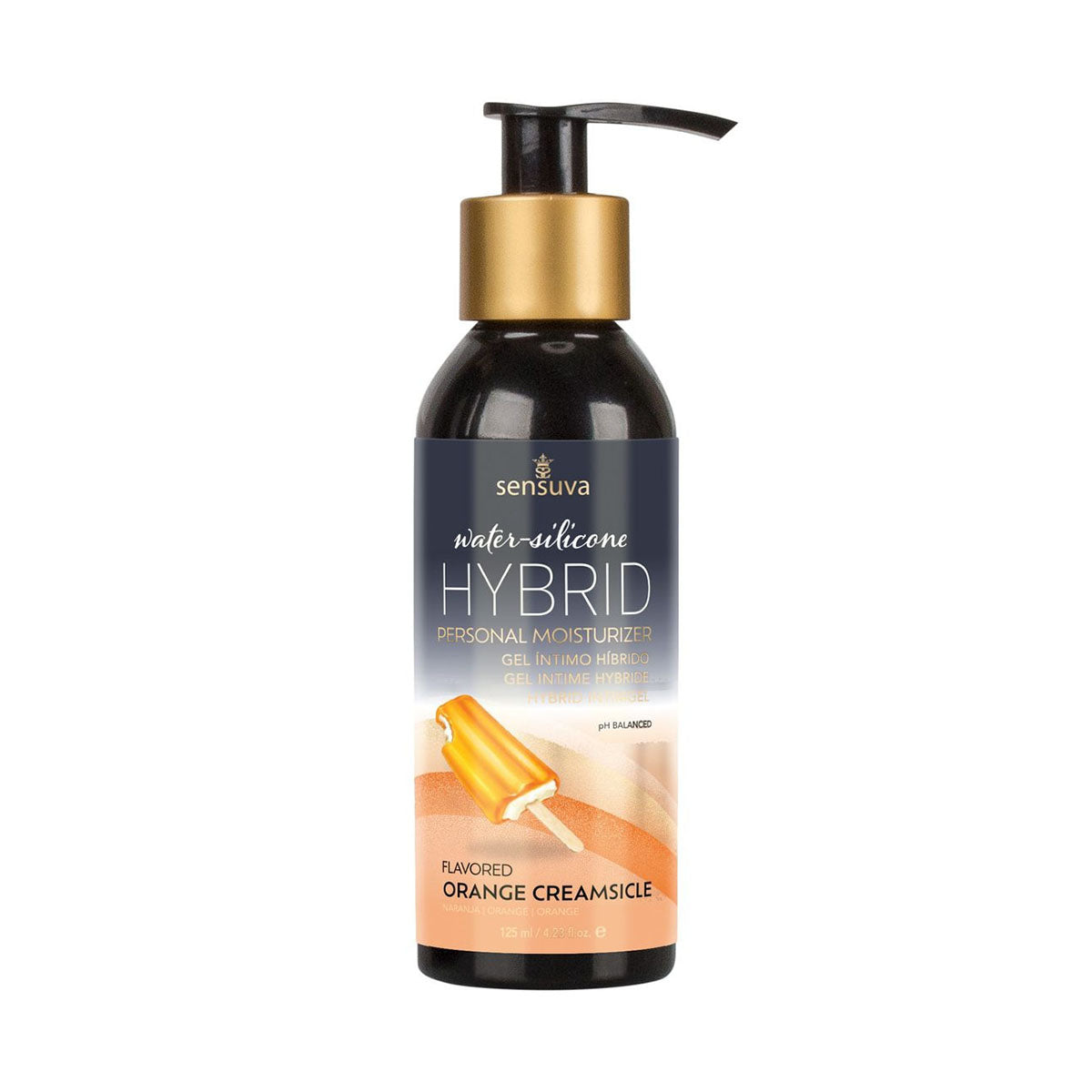 Sensuva formule hybride – Lubrifiant personnel - Aromatisé - 124 ml – Orange Crème glacée
