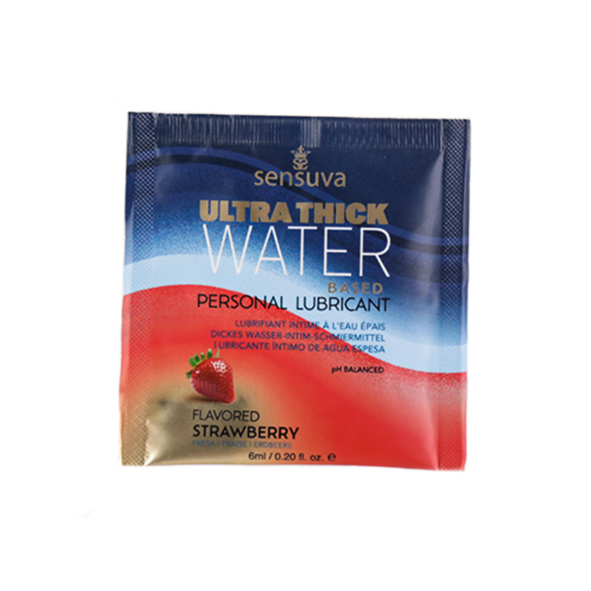 Sensuva Formule ultra-épaisse à base d'eau – Hydratant personnel – Fraise - 6ml/0.20 oz