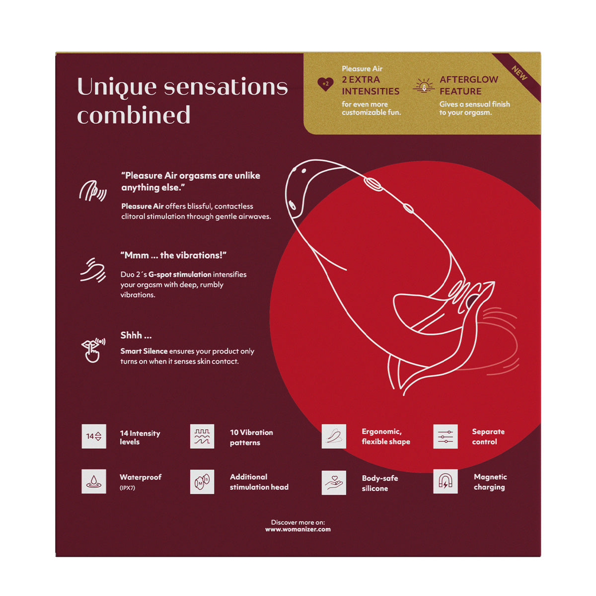 Womanizer - DUO 2 - Dual Stimulator - Bordeaux