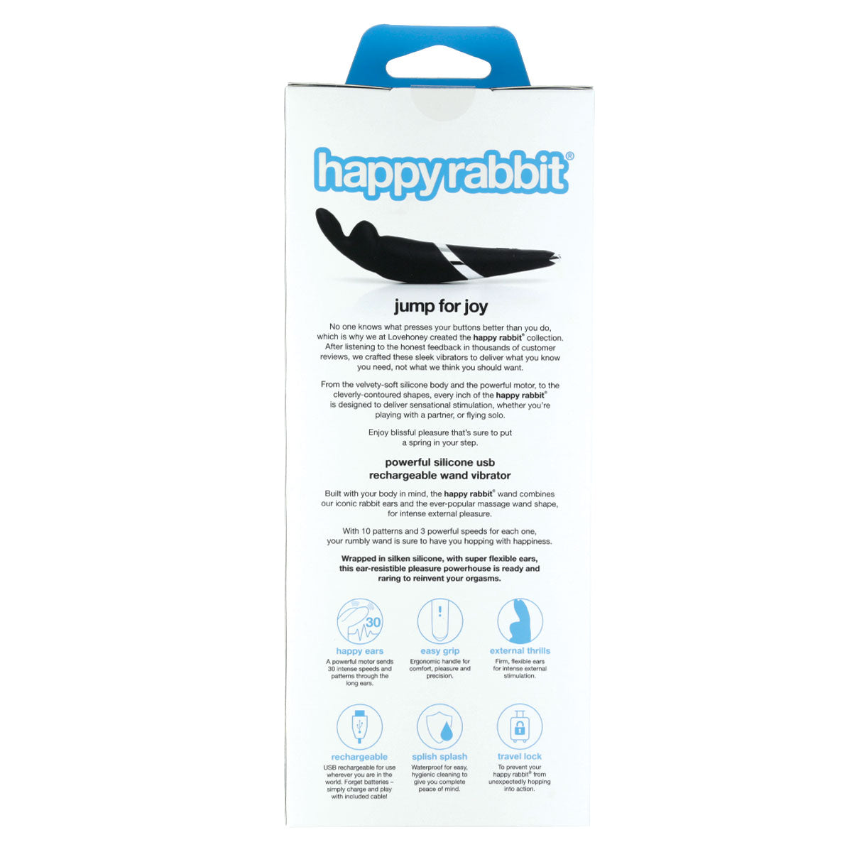 Happy Rabbit - Vibrateur baguette - Noir