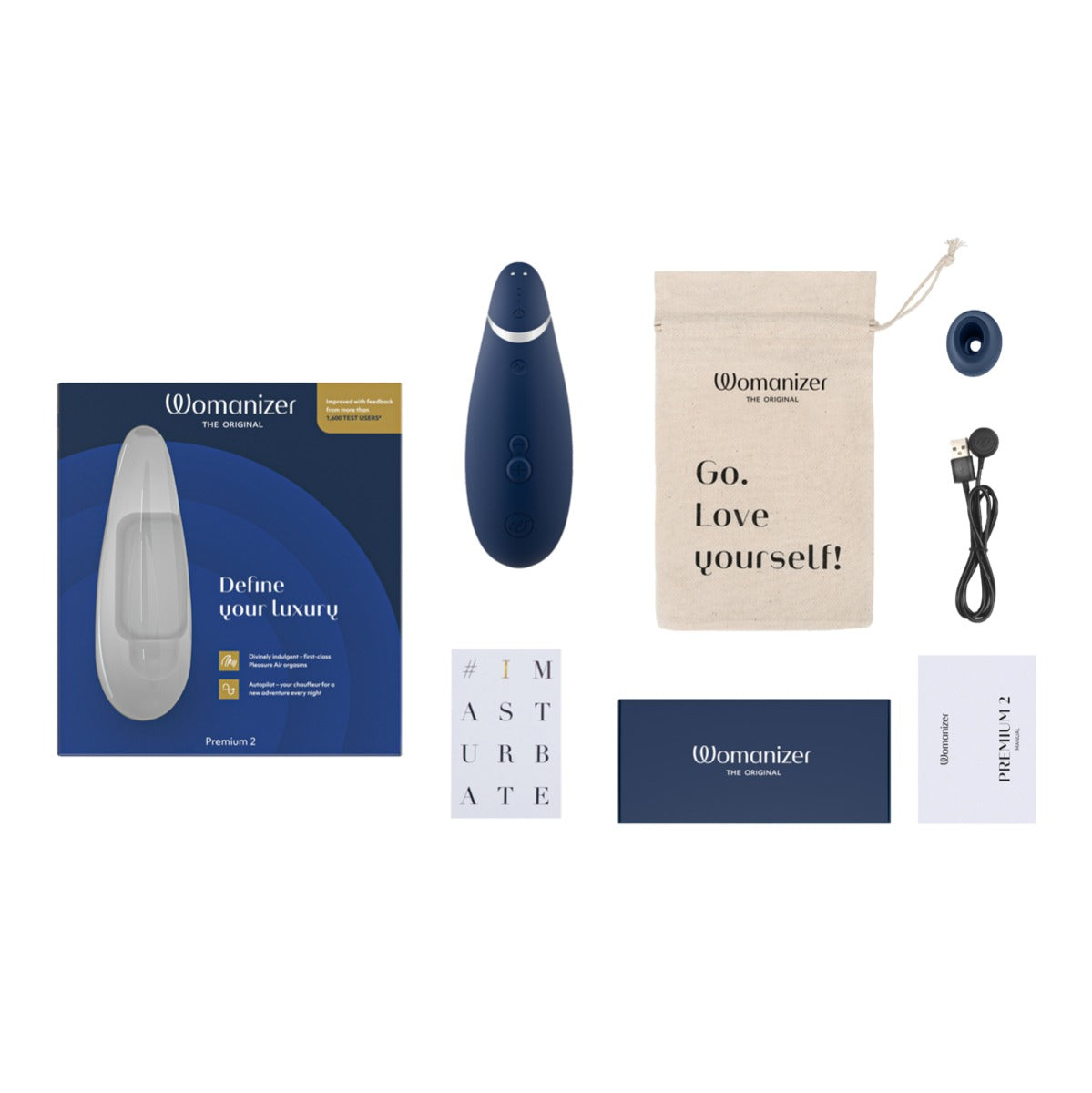 Womanizer - Premium 2 - Clitoral Stimulator - Blueberry