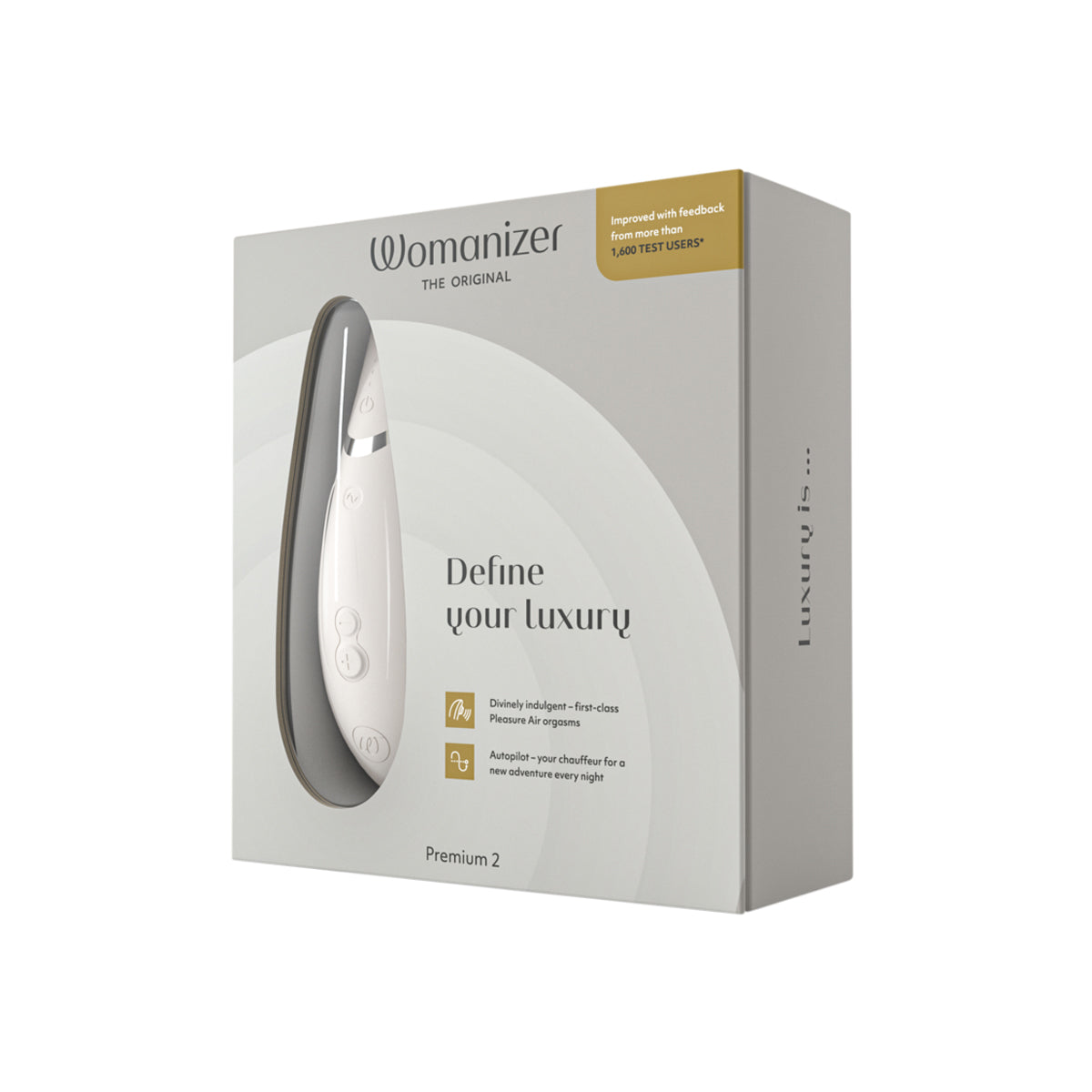 Womanizer - Premium 2 - Clitoral Stimulator - Warm Gray