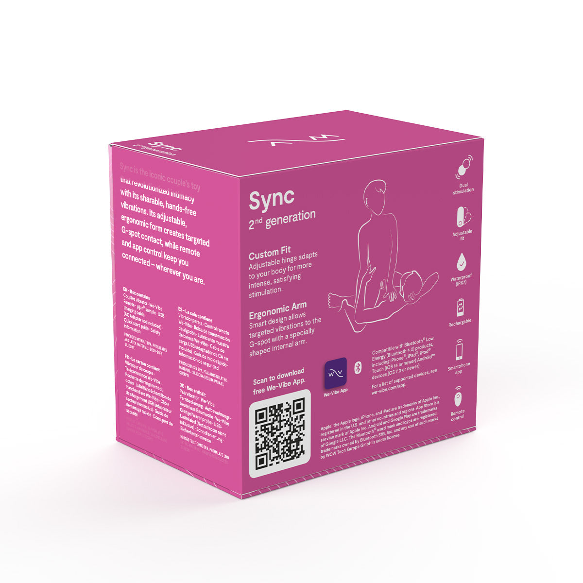 We-Vibe® Sync Couples' Vibrator 2nd Generation - Rose