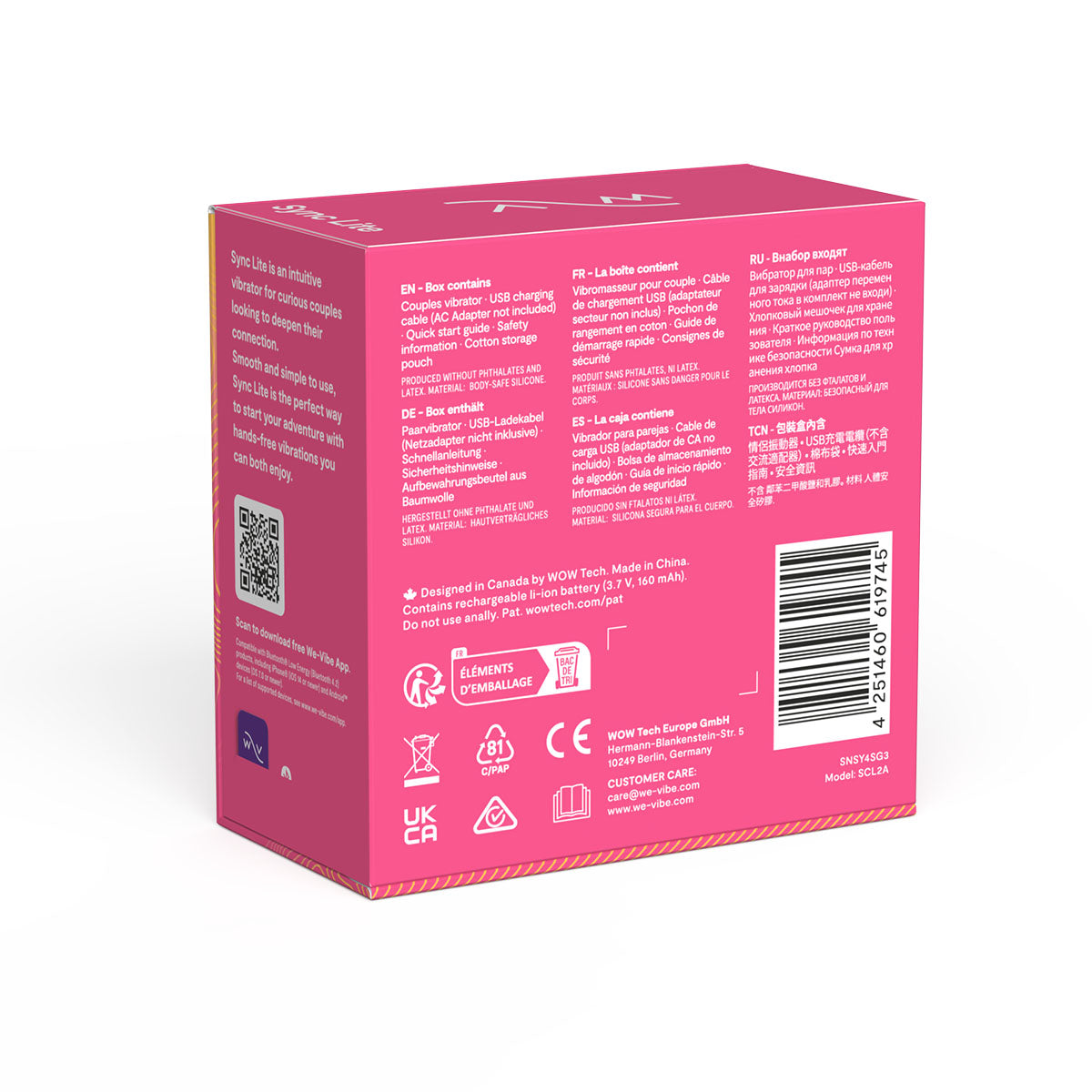 We-Vibe® Sync Lite - Couples' Vibrator - Pink