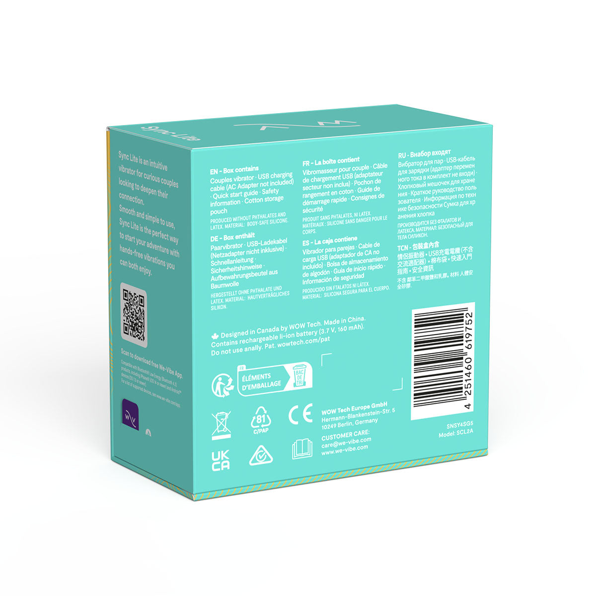 We-Vibe® Sync Lite - Couples' Vibrator - Aqua