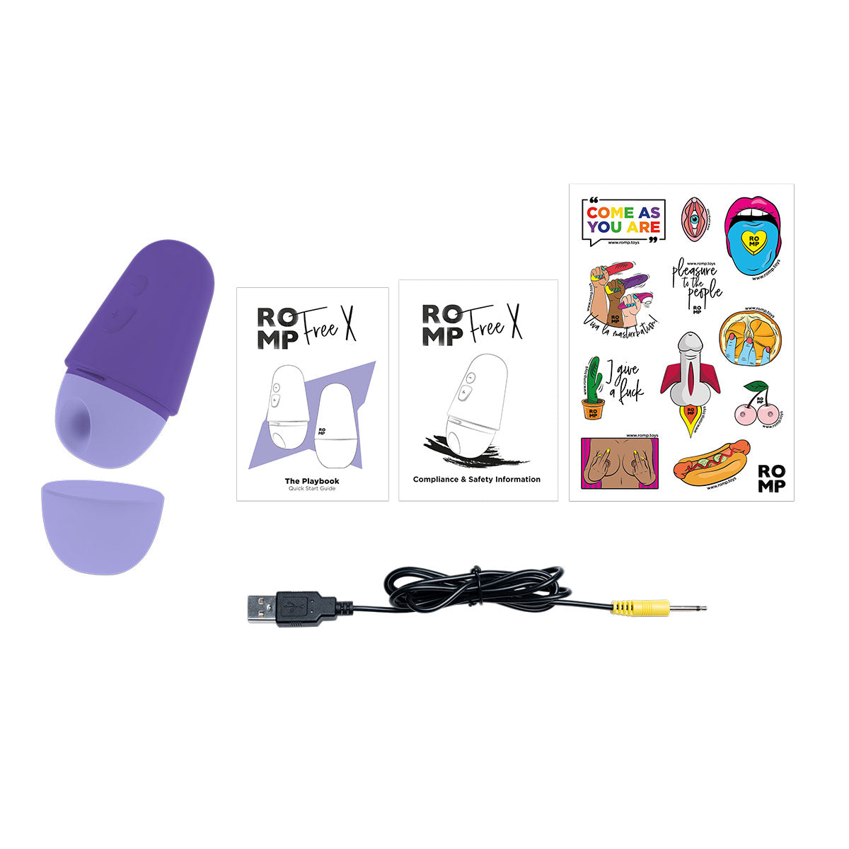 ROMP - Free X Clitoral Stimulator - Purple