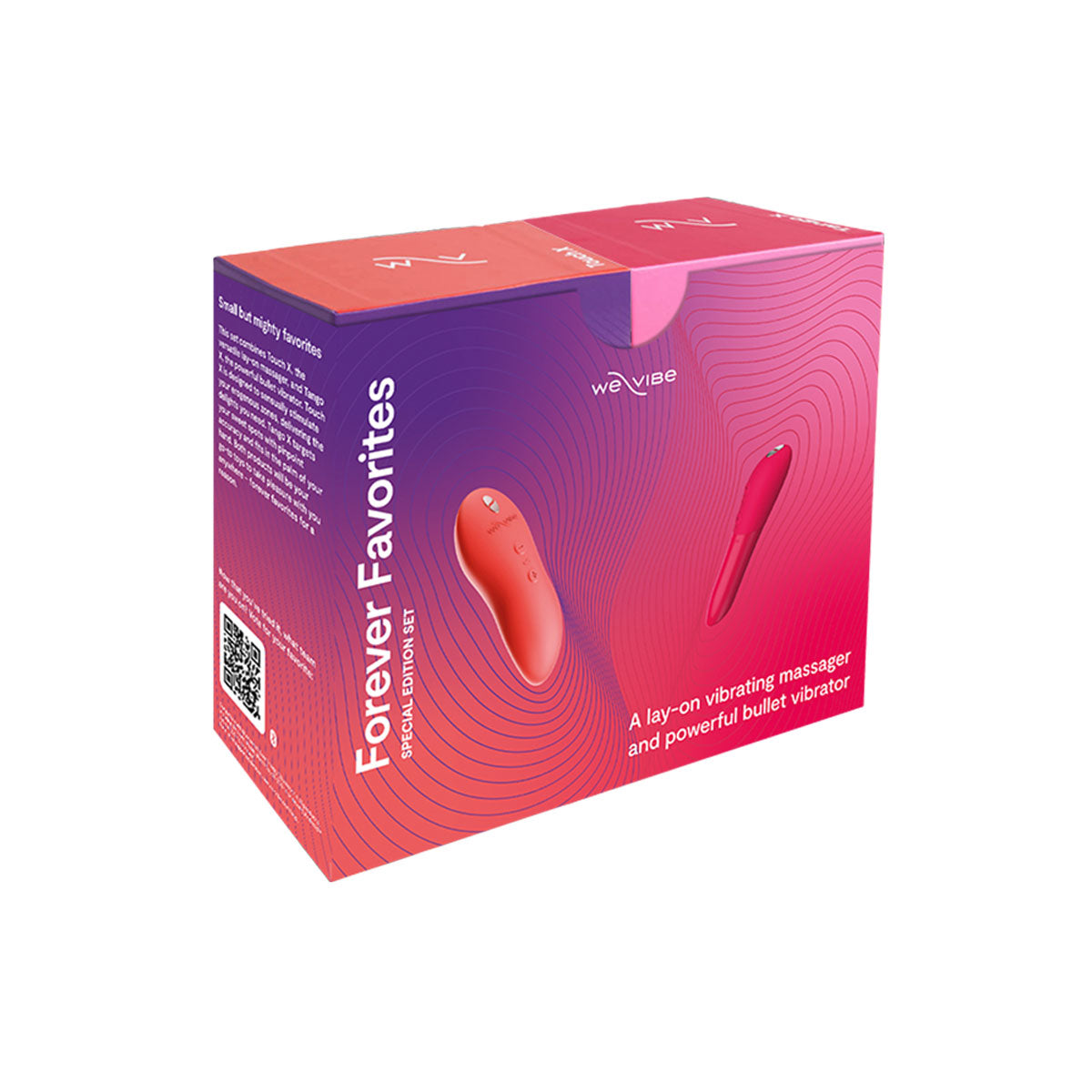 We-Vibe® Forever Favorites - Lay-On Vibrating Massager & Bullet Vibrator Special Edition Set - Red/Coral