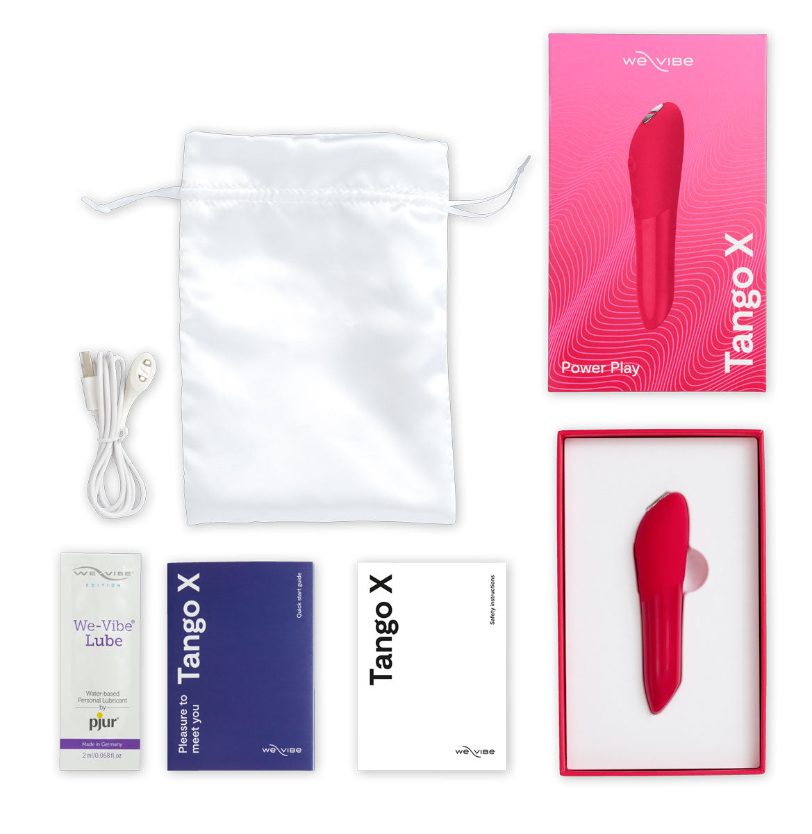 We-Vibe® Forever Favorites - Lay-On Vibrating Massager & Bullet Vibrator Special Edition Set - Red/Coral