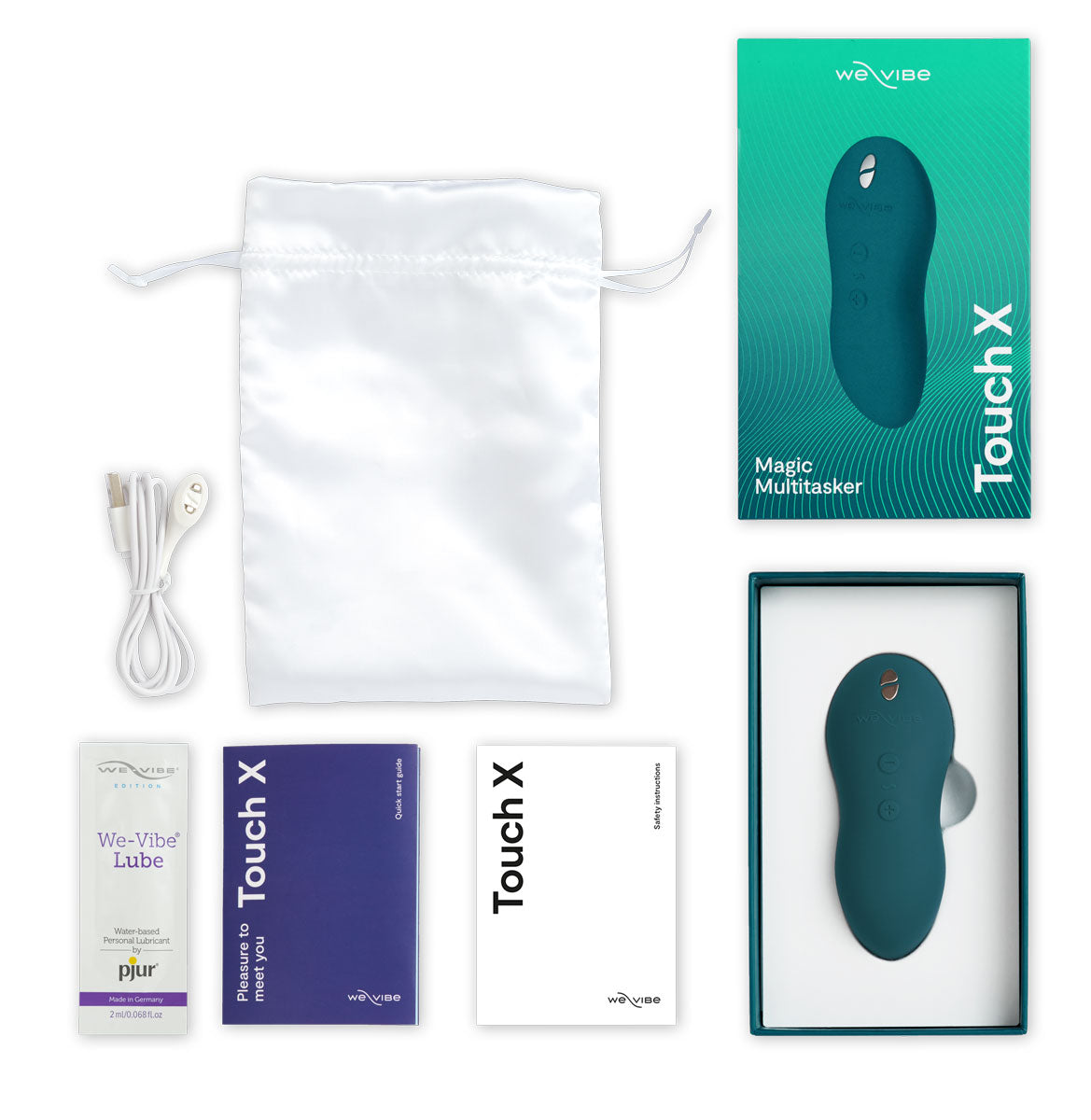 Les favoris de toujours We-Vibe® - Ensemble édition spéciale Masseur vibrant à poser et Vibrateur-balle - Velours/Bleu nuit