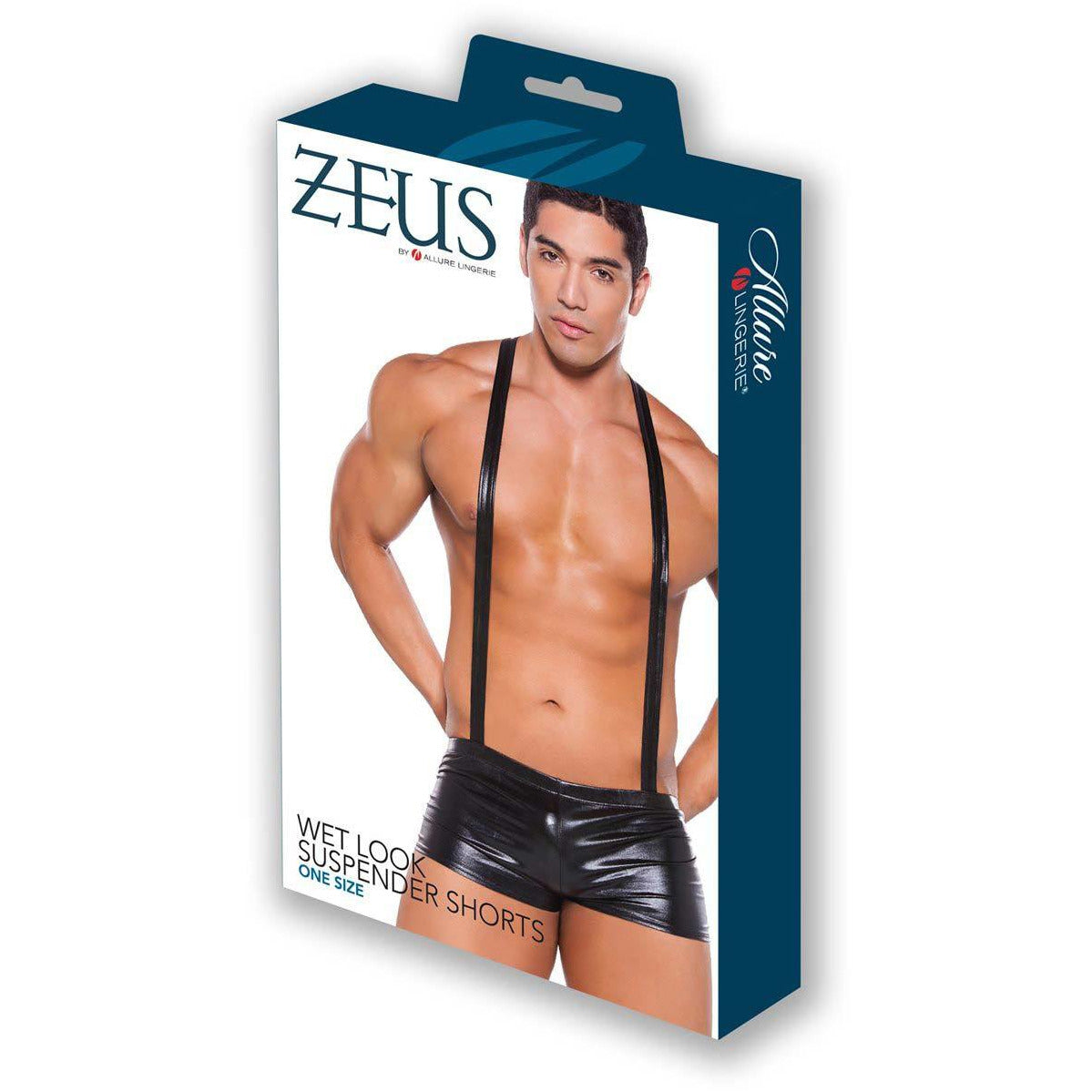 Zeus by Allure - Short suspendu effet mouillé - Noir - TU