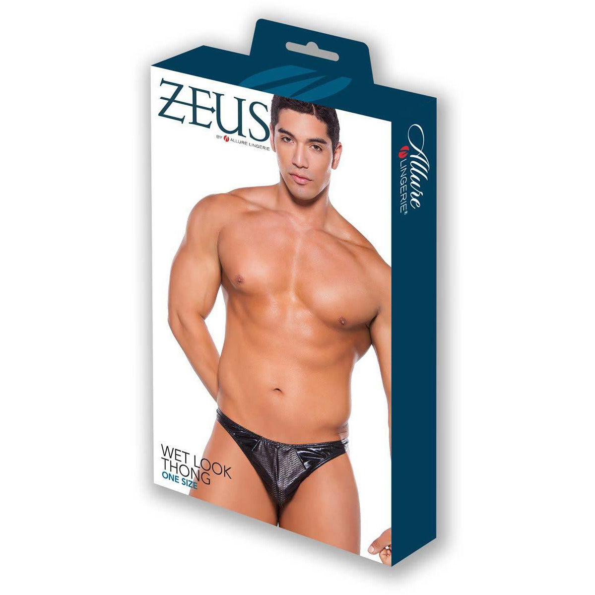 Zeus by Allure - String aspect mouillé - Noir - TU
