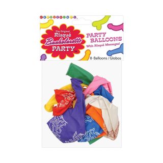 Candyprints – The Original Risqué Bachelorette Party – Risqué Messages Party Balloons  – 8pk - Multicolored 