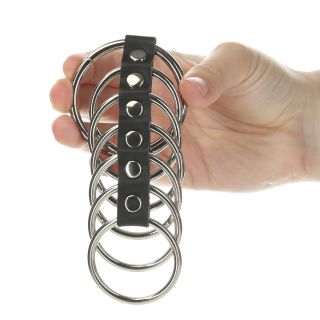 Lords of the Ring – Elrond Cock Gate – Leather Cock & Ball Ring