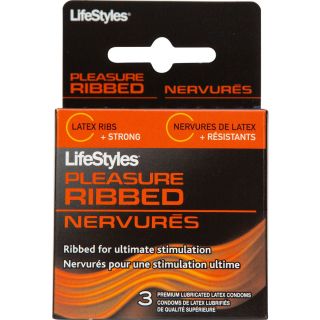 LifeStyles - Pleasure Ribbed Condoms - 3 Pack