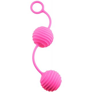 100% Silicone Little Frisky Duo-Tone Balls 8" - Pink