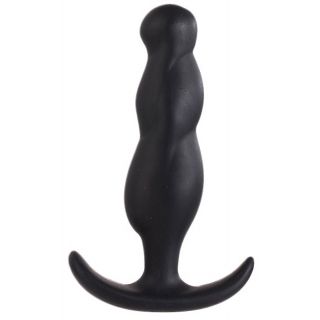  Smiling Butt Plug - Swirl - Black