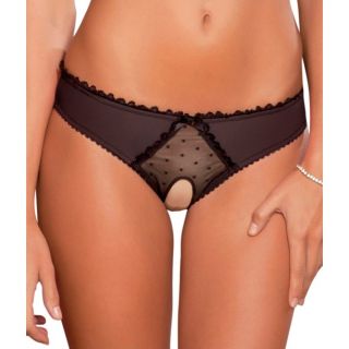 Rene Rofe – Crotchless Frill Panty – Black – S/M