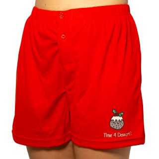 AWN – Holiday Pyjama Shorts “Time for Dessert” – Red – L/XL