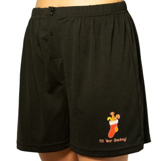 AWN – Holiday Pyjama Shorts “Fill Your Stocking” – Black – M/L