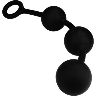 Silicone Butt Beads- 3 beads - Black