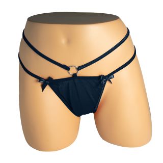 Elegant Moments – Crotchless Thong Panty – Black