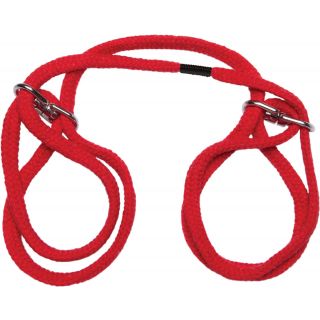 Doc Johnson – Japanese Style Bondage – Cotton Wrist or Ankle Rope Cuffs - Red