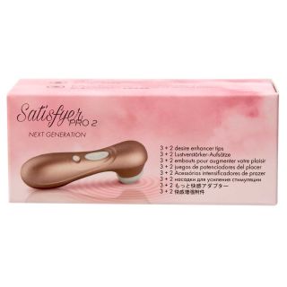 Satisfyer Pro 2 Tips - 3 Climax Tips and 2 Desire Enhancer Tips - White