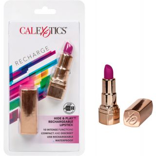 CalExotics – Hide & Play Rechargeable Lipstick Vibrator – Purple 