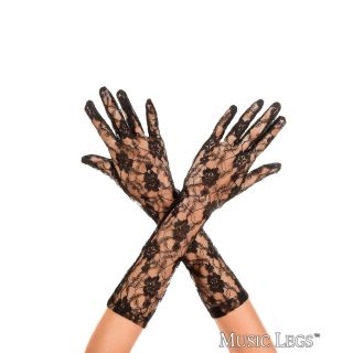 Music Legs – Lace Gloves – Black 