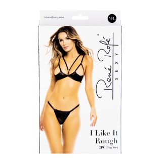 René Rofé – I Like It Rough 2PC Bra Set - Black