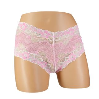 Temptation Boyleg Lace Panty – Pink – Assorted Designs – Medium